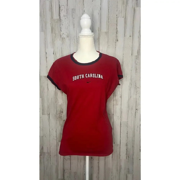 Nike Women's South Carolina Gamecocks Graphic Tee Red Size Large Casual - Picture 1 of 5